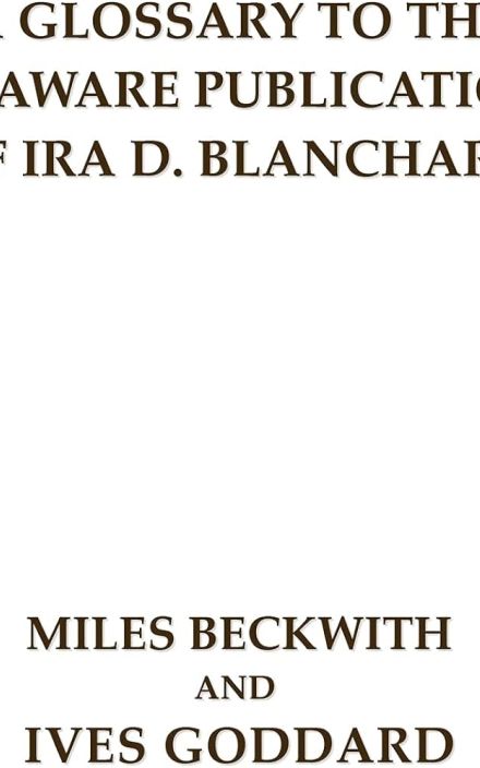 一个词汇表特拉华州出版的Ira D. 布兰查德