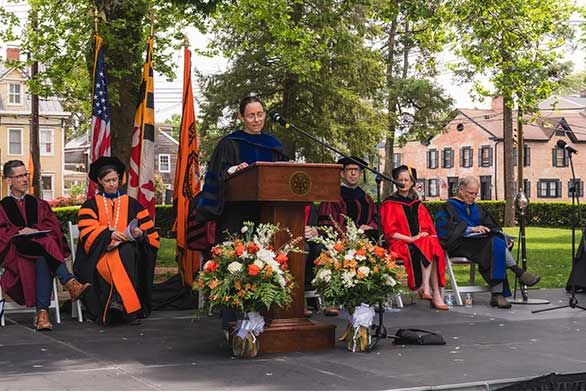 Tutor Rebecca Goldner speaks at Annapolis Commencement 2026