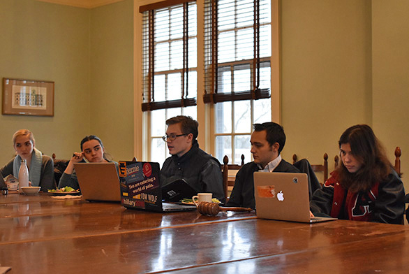 Members of the Delegate Council meet in Annapolis.