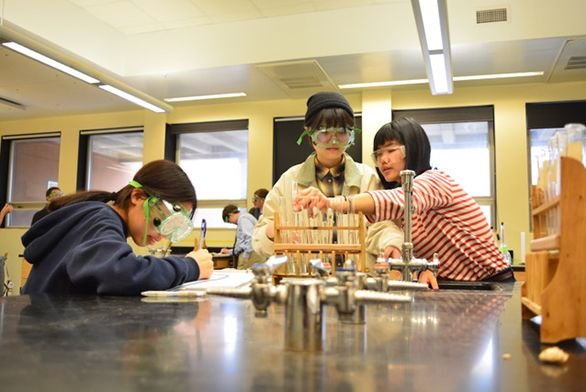 St Johns College Students in Lab