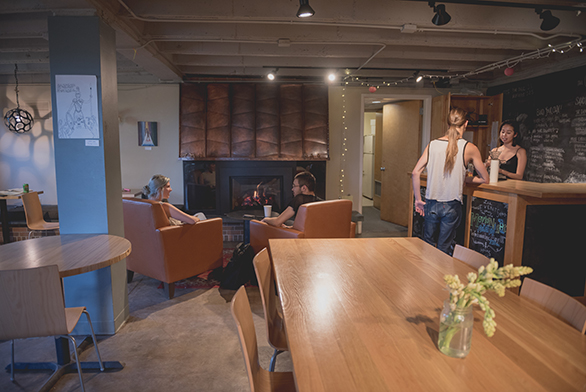 Students enjoy The Cave on the St. John's Santa Fe campus.