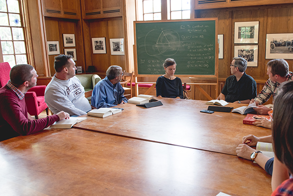 A Graduate Institute class is shown in Annapolis in 2016.