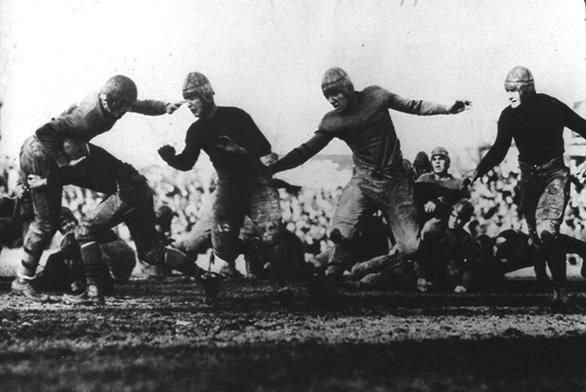 The St. John's football team rose to prominence in the late 1800s and early 1900s.
