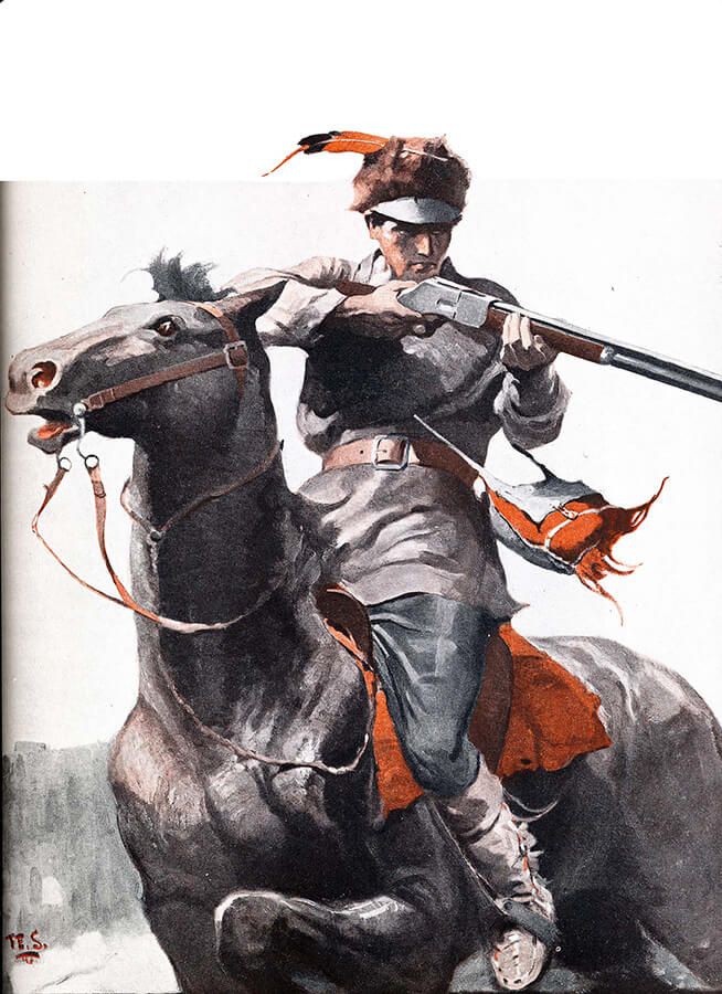 Scout on Horse by Frank Schoonover, Mitchell Gallery