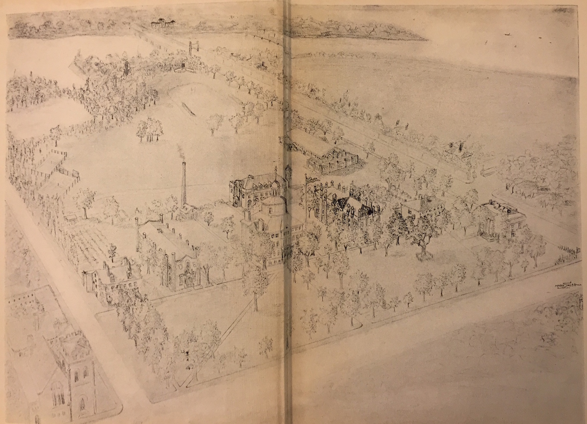 1934 Aerial Illustration of Annapolis Campus