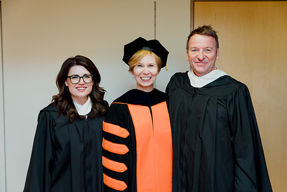 Senator Elfreth, President Demleitner and Mayor Buckley at St Johns College Annapolis Inauguration