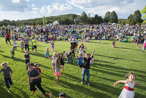 Children enjoy Music on the Hill in Santa Fe.