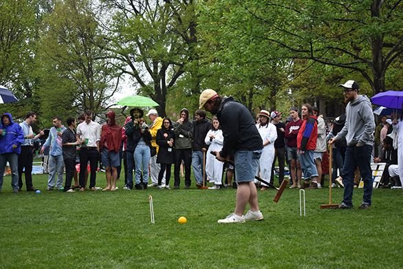 St. John's students Mack McGowen (left) and Sean Miller play in the final match of the day at the 2017 Annapolis Cup.