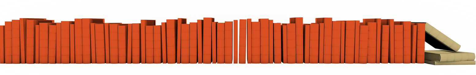 Book stack shelf to simbolize campaign success