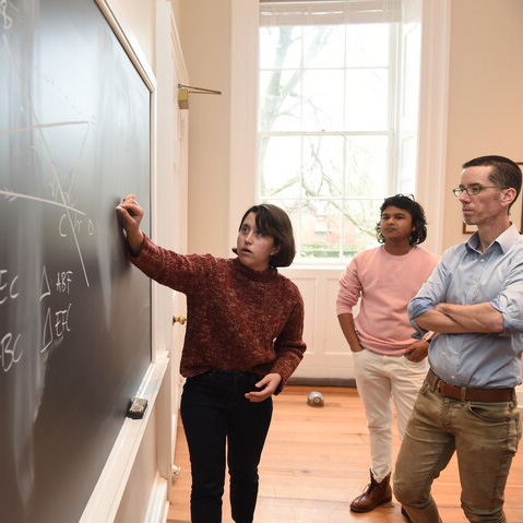 Demonstrating proofs on blackboard