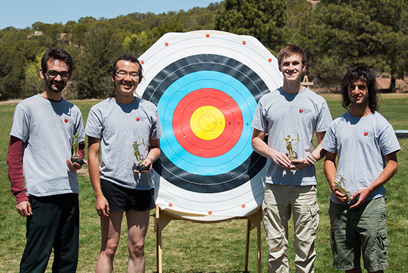 The St. John's archery team poses with their trophies.