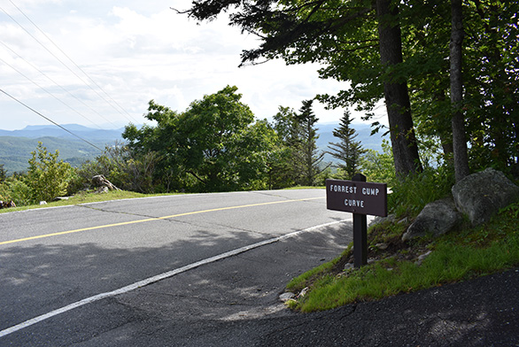 Forest Gump Curve is located along the way up Grandfather Mountain in western North Carolina.