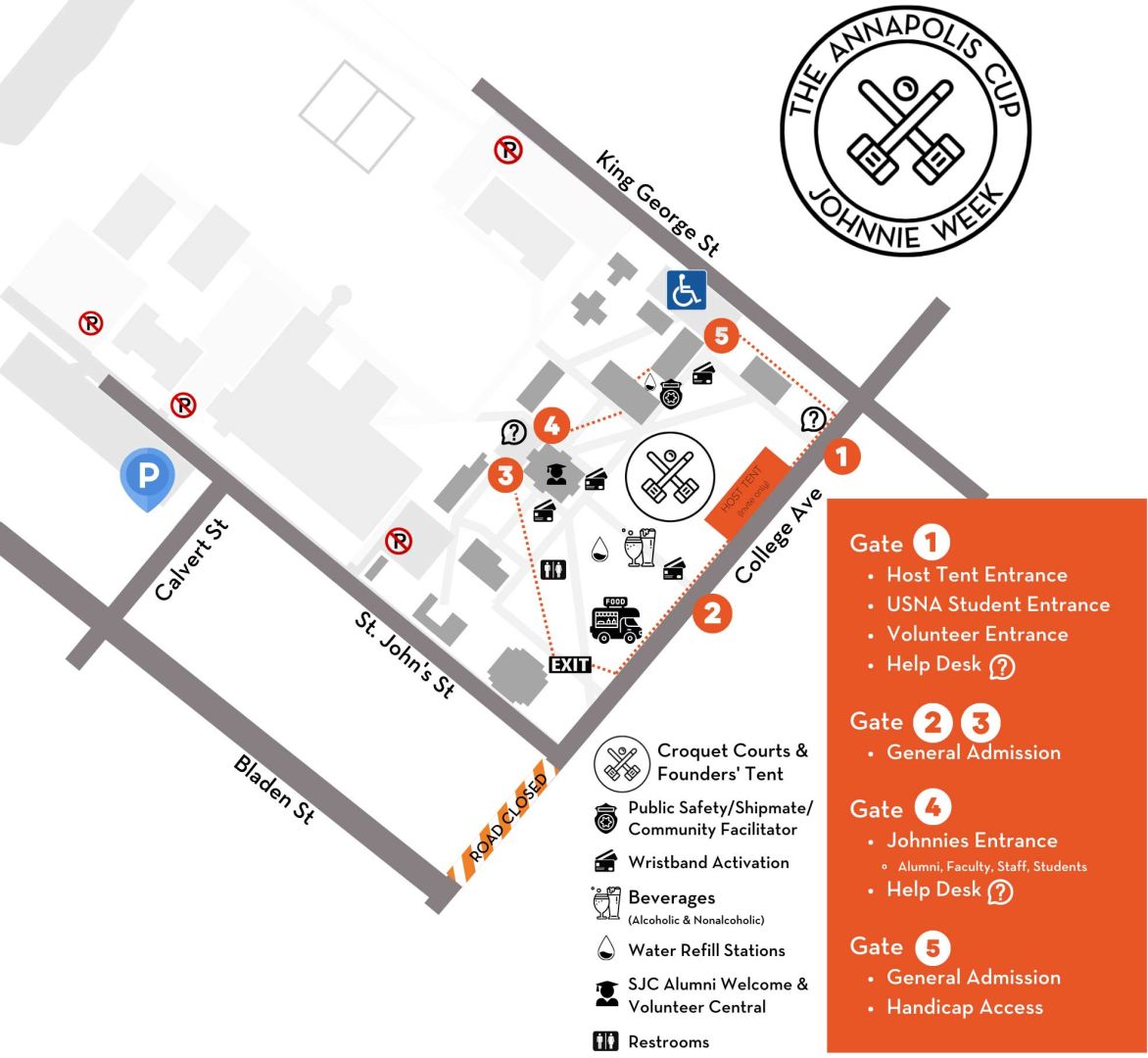 Annapolis Cup Croquet Event Map 2023