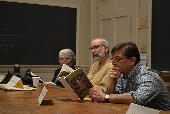 Executive Seminar participants discuss a passage at St. John’s College in Annapolis.