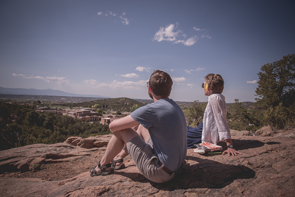 Students hiking in Santa Fe