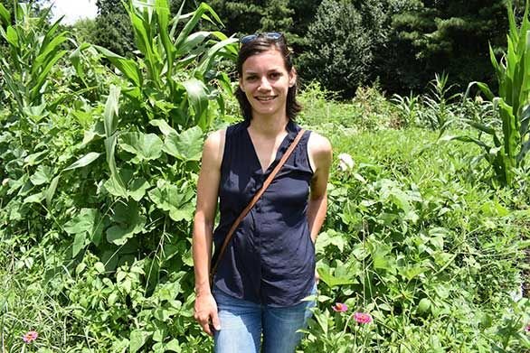 Jillian Sico (A05) stands in a community garden outside of Atlanta.