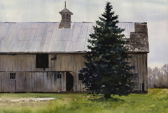 This Rob Wood watercolor is titled "April Morning."