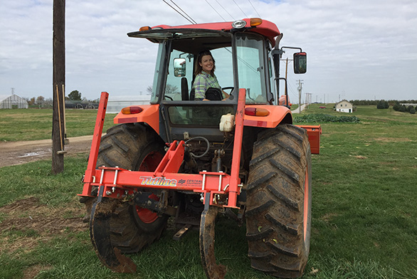 Alumna Kristi Durbin manages the Community Supported Agriculture program at the University of Kentucky.