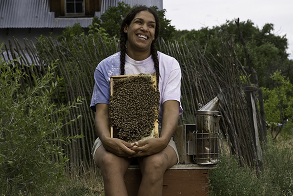 Melanie Kirby owns a beekeeping business in New Mexico.