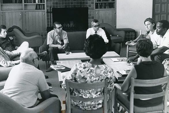 The Graduate Institute's Class of 1973 is shown in Santa Fe.