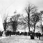 McDowell Hall on Fire in 1909