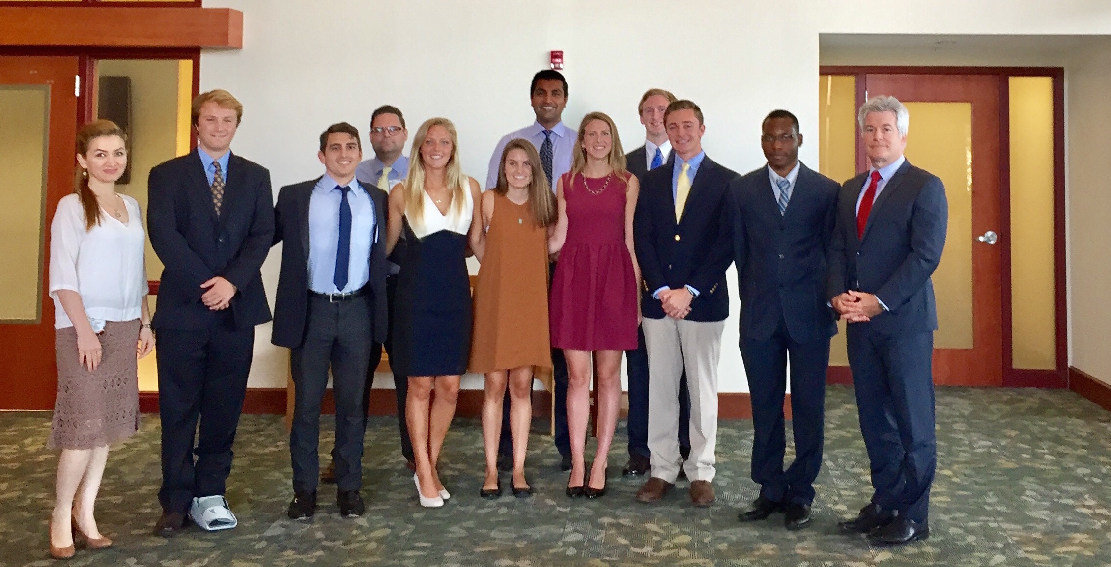 Jermaine Brown stands with fellow interns at Anne Arundel Medical Center.