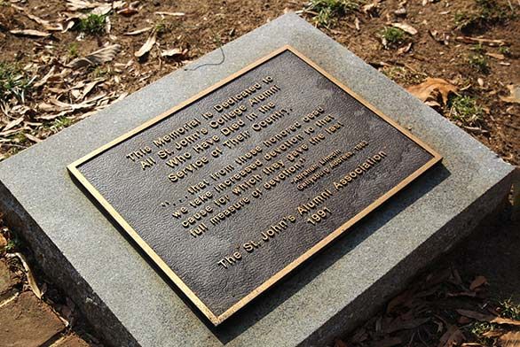 Alumni Memorial Tablet on Annapolis Campus