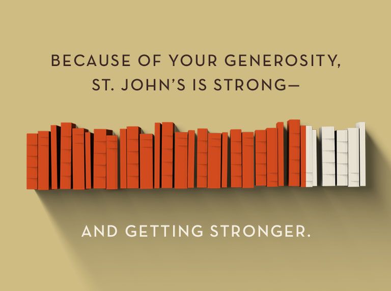 Because of your generosity, St. John's is strong and getting stronger