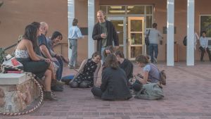 Santa Fe Students Outside Talking 2016