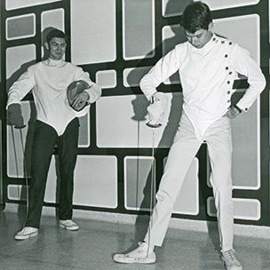 Fencing in front of Girard Mural Santa Fe St Johns College