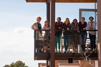 Santa Fe Students on Balcony St Johns College 2022
