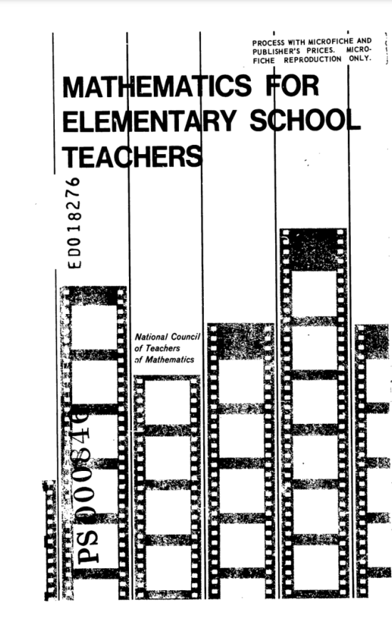 Mathematics for Elementary School Teachers